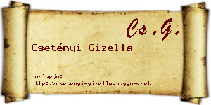 Csetényi Gizella névjegykártya